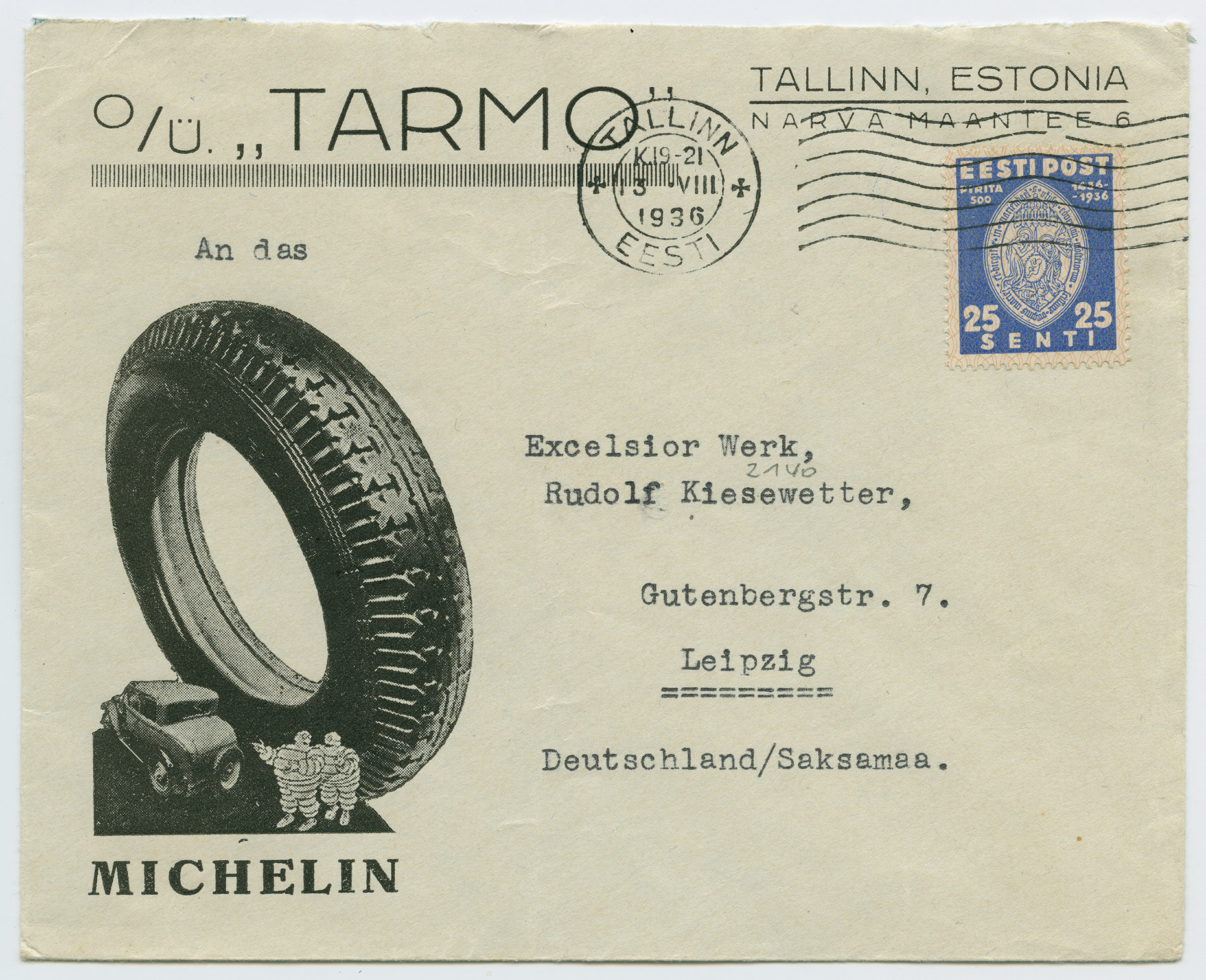 1093-Tallinn-Leipzig-Michelin-Tarmo-reklaamümbrik-1936-postiajalugu-ee